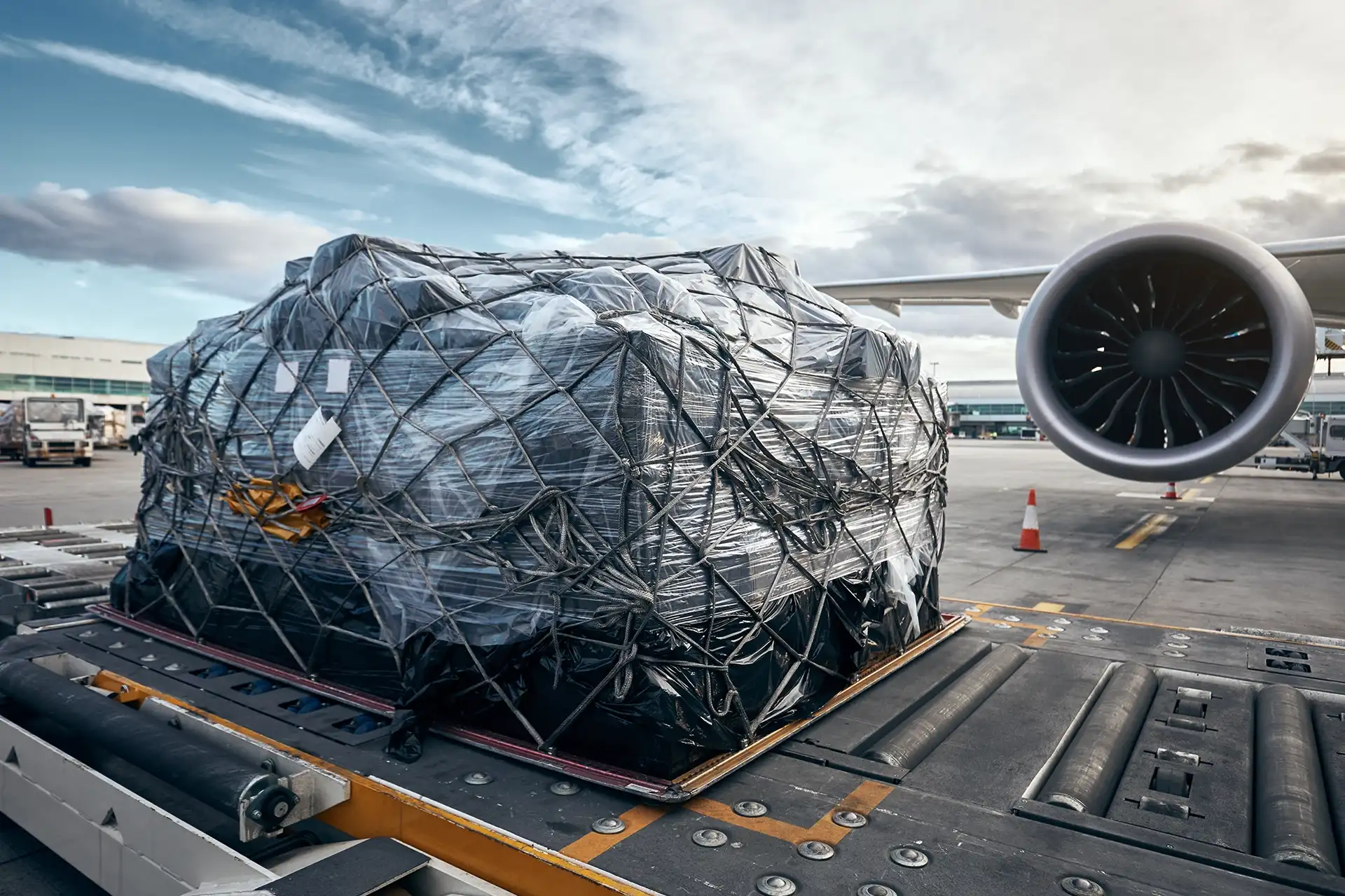 heavy cargo in airport